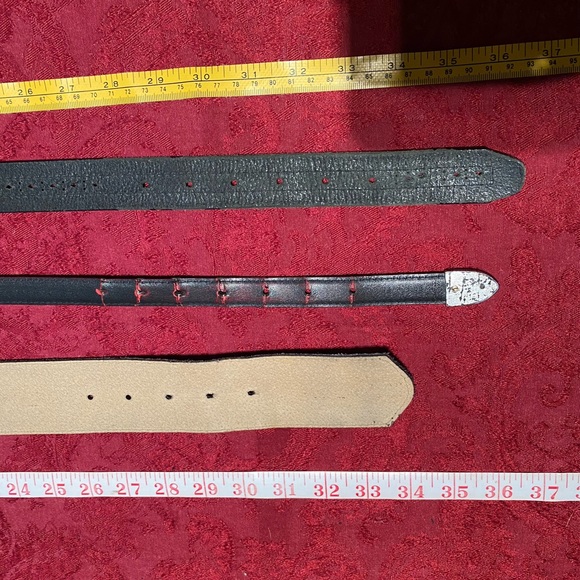 🌼 5 for $15 🌼 Bundle of 3 Black genuine leather belts (Ladies) - Picture 7 of 12